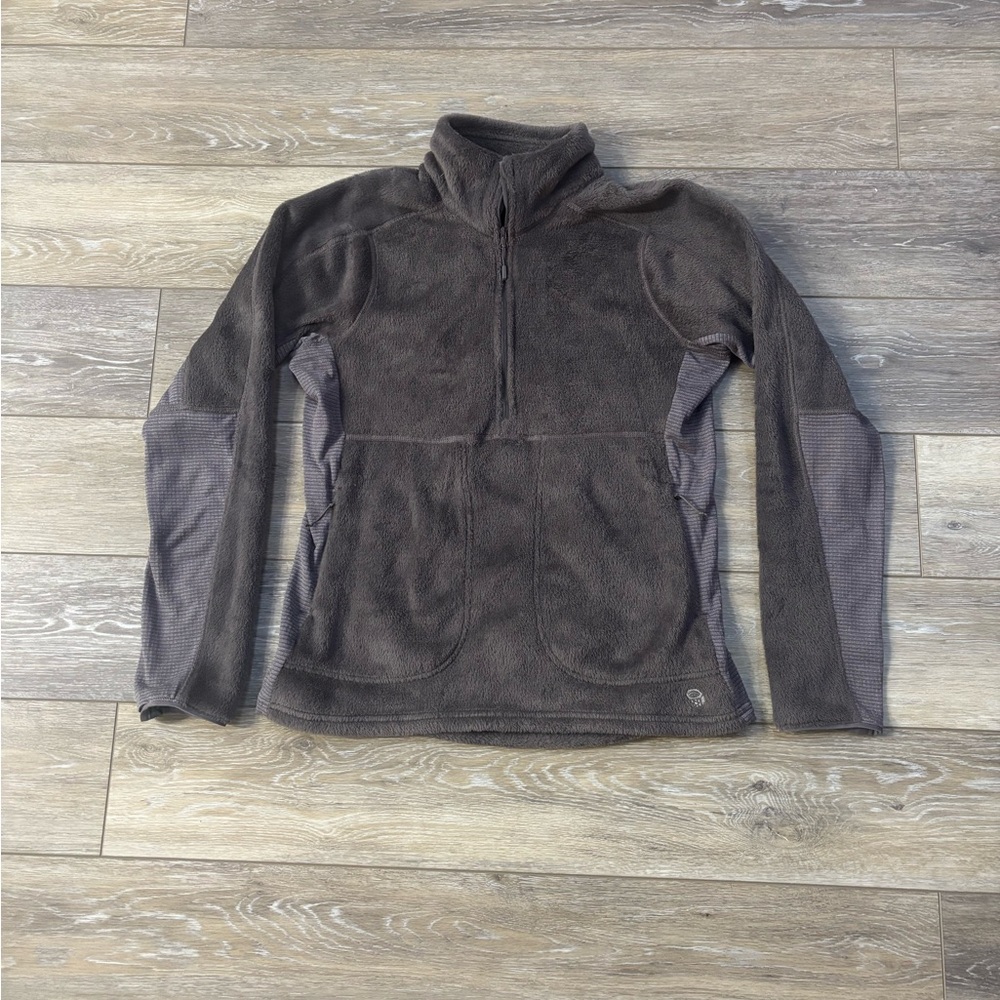 Mountain Hardwear Fleece Pullover S Gray 1/4 Zip Polartec Gorpcore Outdoor Hike